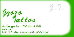 gyozo tallos business card