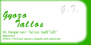 gyozo tallos business card